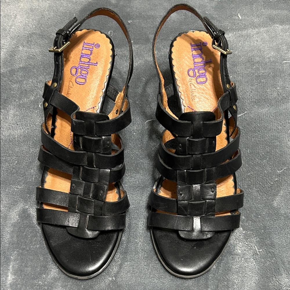 Indigo By Clark’s Women's Black Strappy Sandals